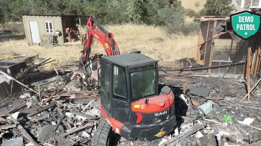 Video thumbnail: Fire Burned House Demolition in Copperopolis, California